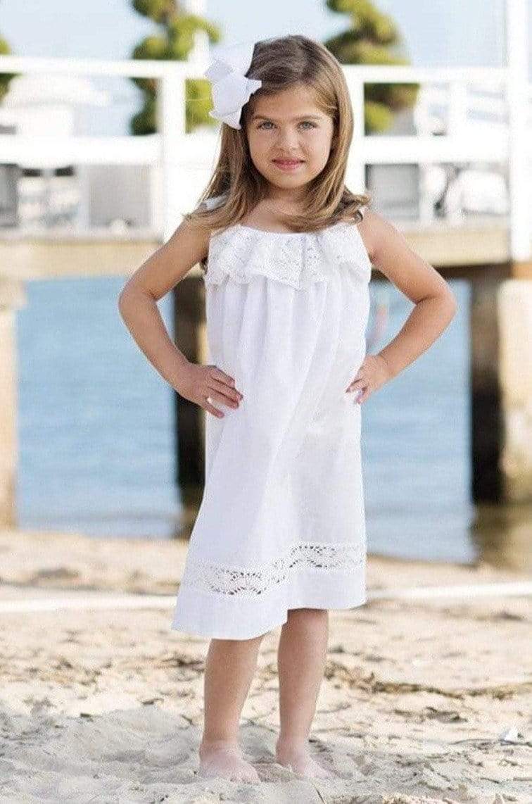 Girl White Beach Dress Portrait Summer ...